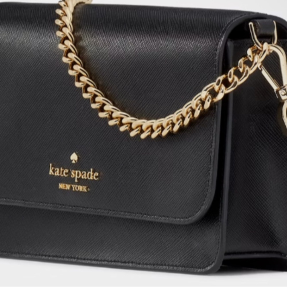 Kate Spade Madison Willow Mini Crossbody Black with Silver Chain NWT - Picture 4 of 14
